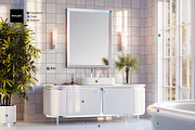 Bathroom Wallpaper Interior Mockup 3, a Household Mockup by Mocart (Thumbnail 9 of 9)