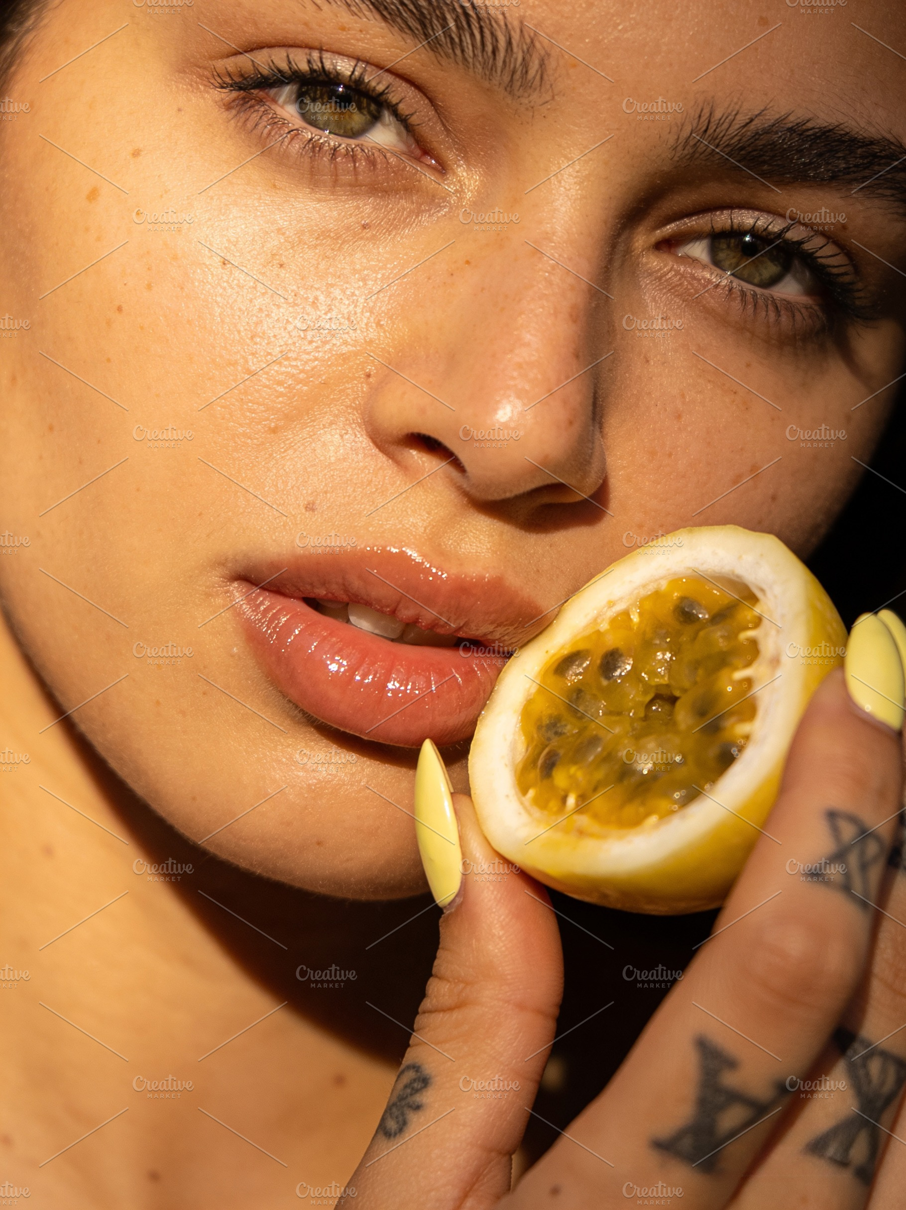 Beautiful Woman with Passion Fruit, a Beauty & Fashion Photo by Virgo Studio