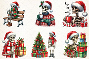 Christmas Skeletons Clipart Bundle, an Illustration by Libby Wishes (Thumbnail 2 of 6)