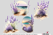 Lavender Beach Views Cliparts, a Seasonal Illustration by EdeniaArtStudio (Thumbnail 3 of 7)