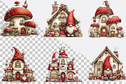 Whimsical Christmas House Clipart Bu, an Illustration by SVGArt (Thumbnail 6 of 8)