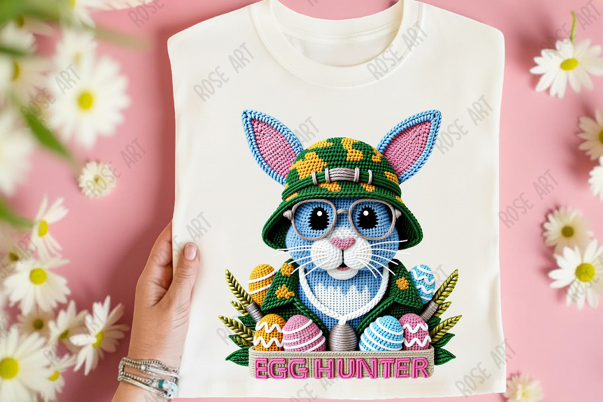 Faux Yarn Easter Egg Hunter Bunny Pn, a Seasonal Illustration by Rose Art (Photo 2 of 4)