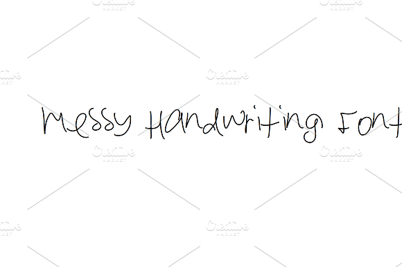 Messy Handwriting Font preview 5