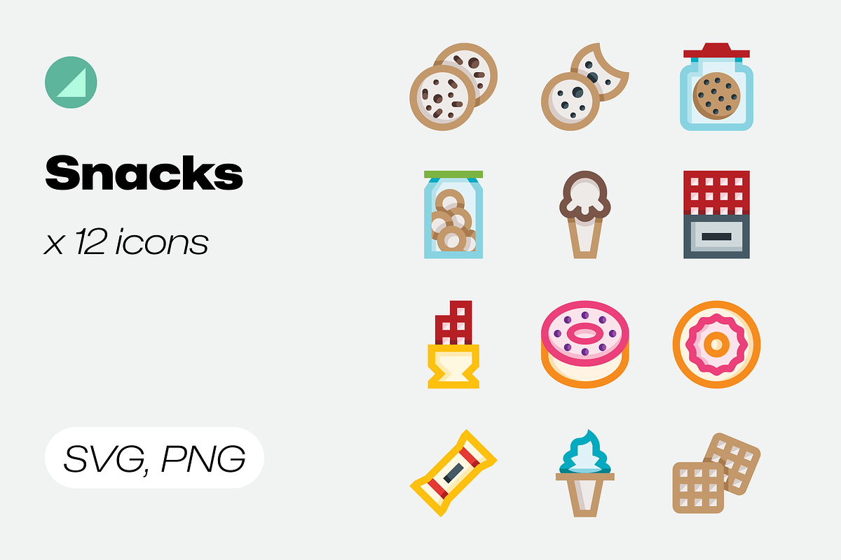 Basicons / Food / Snack Icons, a Duotone Icon by Danil Polshin