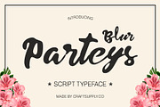 Parteys Blur, a Script Font by Craft Supply Co. (Thumbnail 1 of 8)