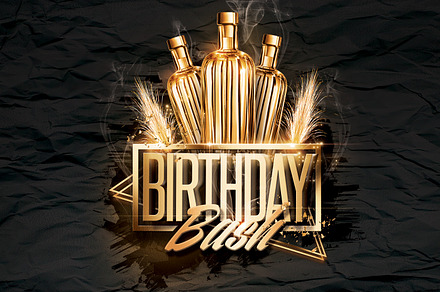 Birthday Party Flyers, a Flyer Template by Rome B Creation