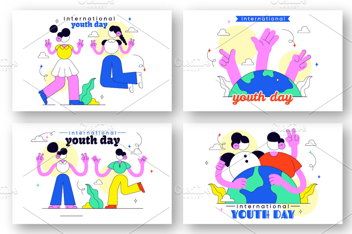 10 International Youth Day, a Person Illustration by denayunebgt (Photo 2 of 4)