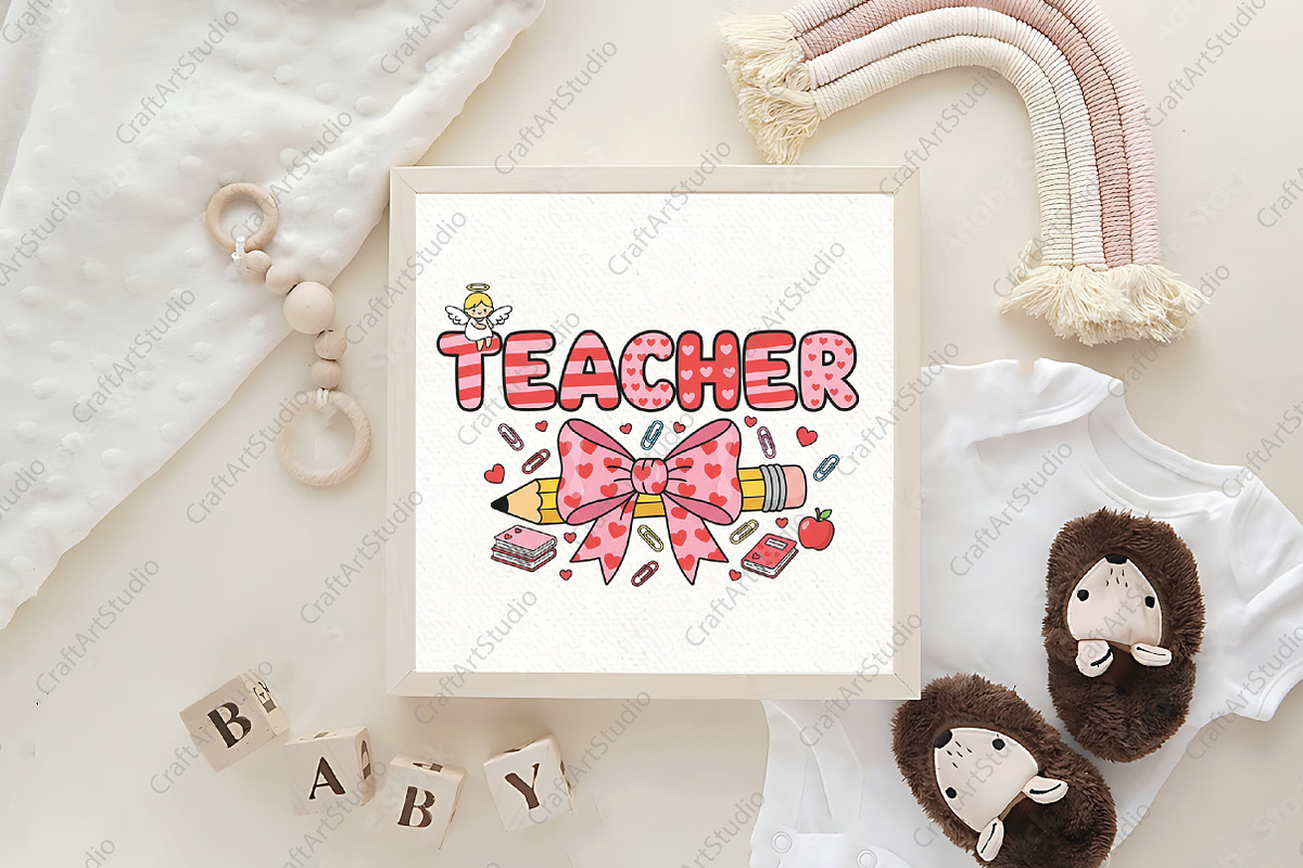 Teacher Valentine PNG, an Illustration by CraftArtStudio (Photo 4 of 4)