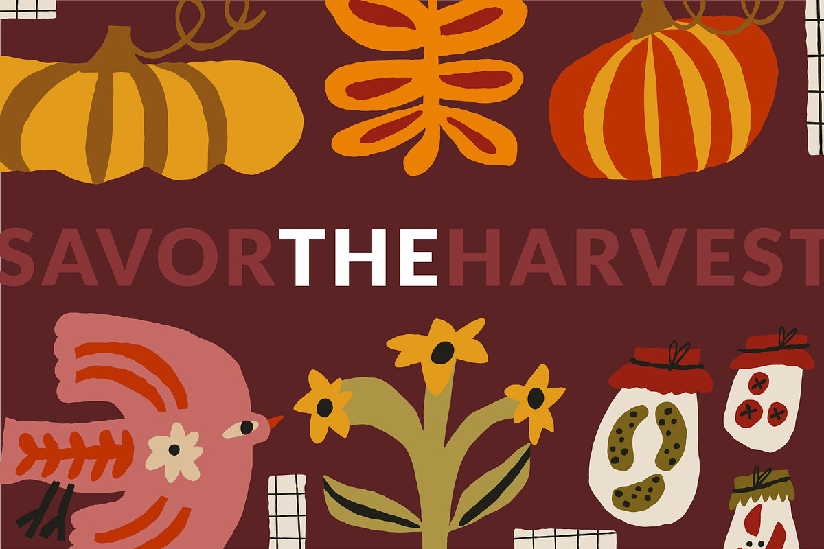 Autumn Blocks Fall Elements Clipart, a Seasonal Illustration by Olia (Photo 28 of 28)