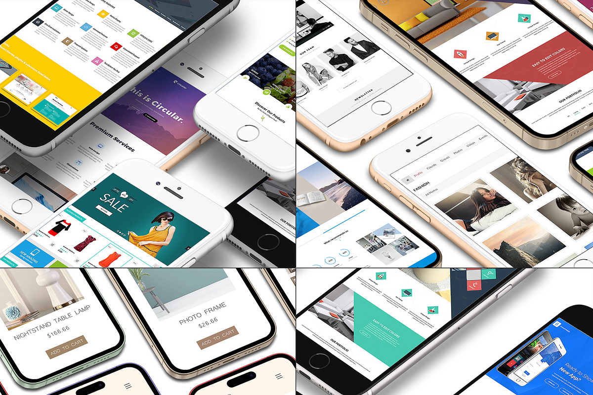 3D iPhone Presentation Mock-Up Bun 1, an iPhone Mockup by Graphicsworld125 (Photo 1 of 16)
