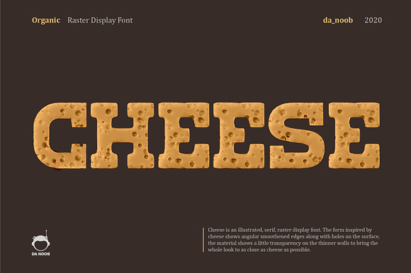 Cheese - Raster display font preview 4