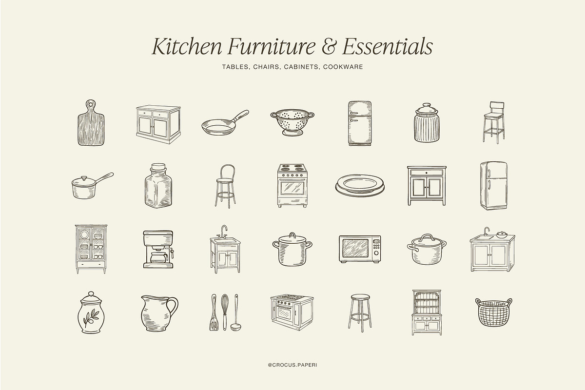 INTERIOR DESIGNER line art clipart, an Object Illustration by Crocus Paperi (Photo 5 of 13)