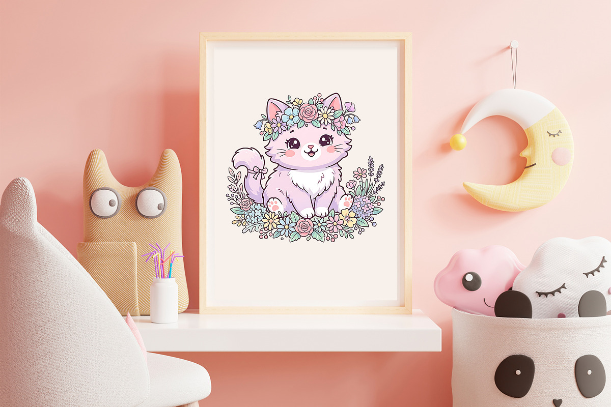 Cute Cat Clipart, an Animal Illustration by Forhadx5 (Photo 7 of 8)