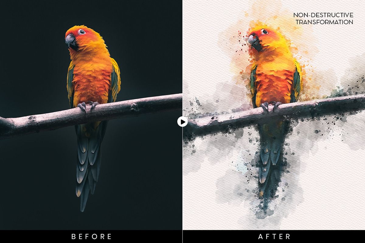 Vivid Paint Watercolor Ps Action, an Action Add-On by ridvanpars (Photo 6 of 10)
