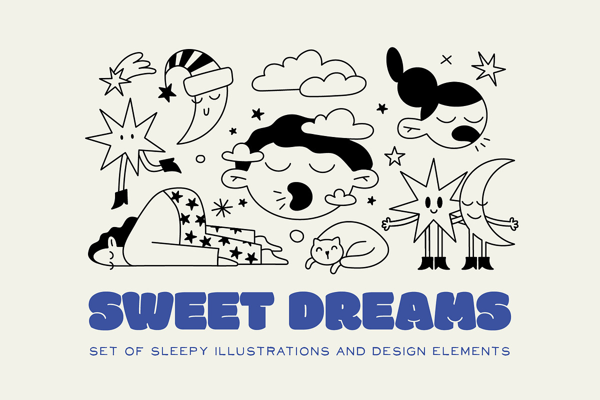 Sweet Dreams | Graphic collection, a Graphic by katieromanoff_art (Photo 1 of 10)