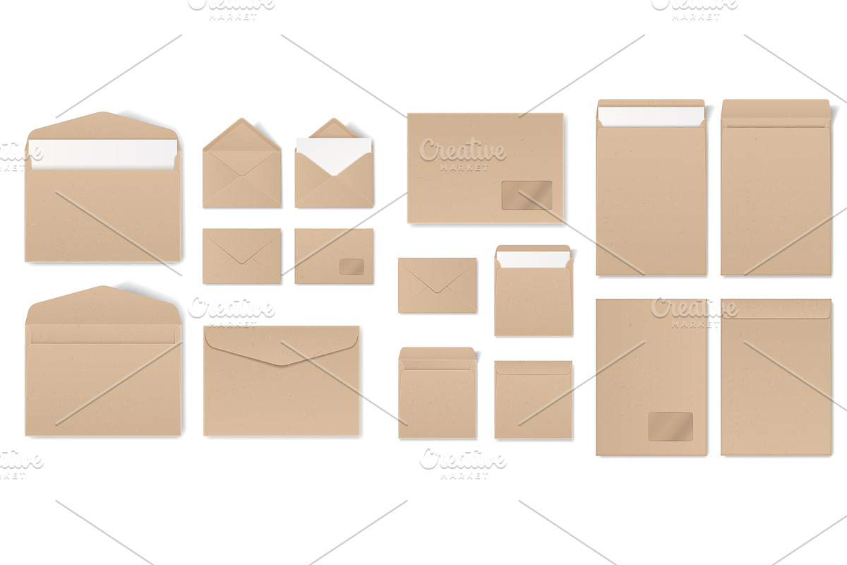 Realistic craft envelope with, an Object Graphic by Frogella