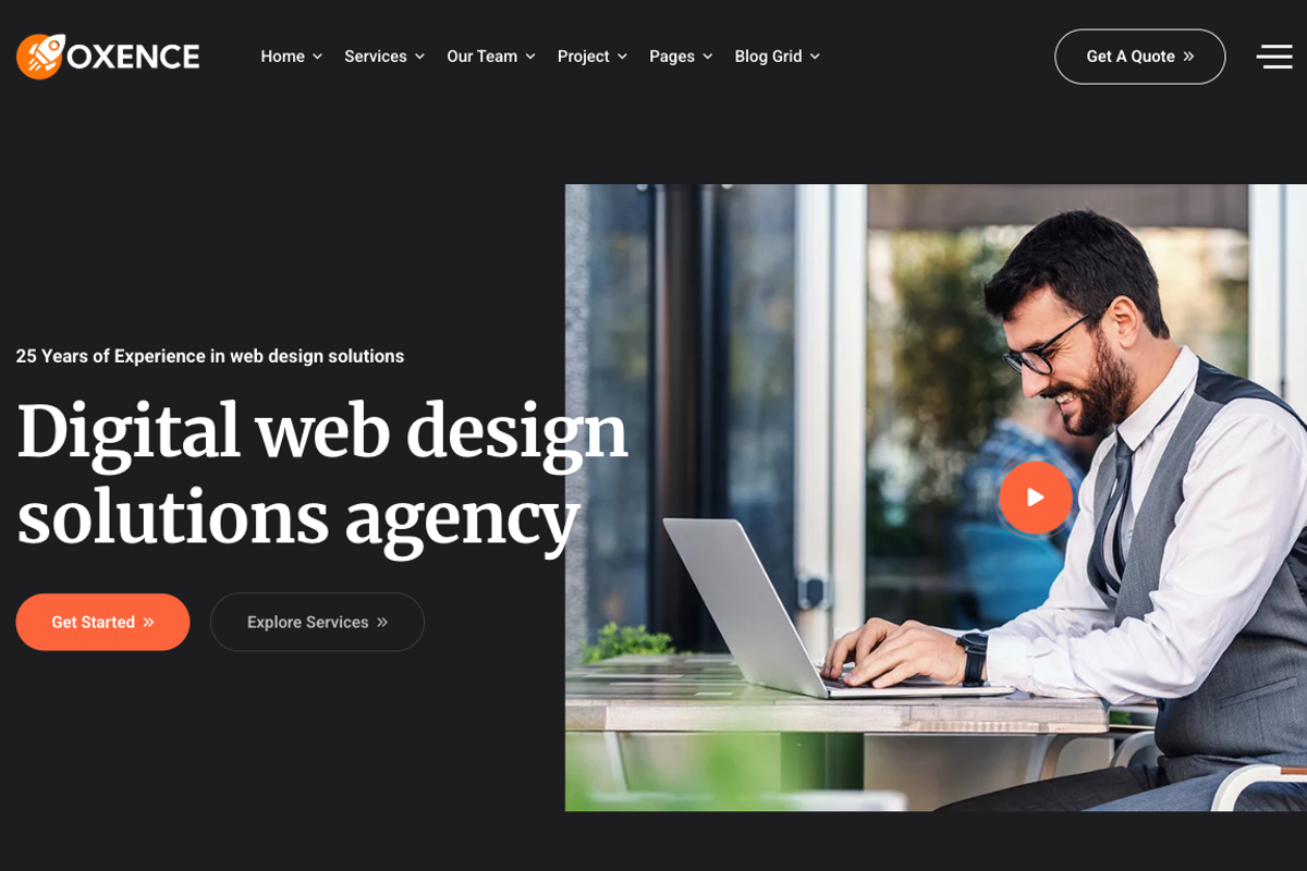 Web Design Agency Elementor WordPres, a WordPress Template by UInstrument (Photo 8 of 12)