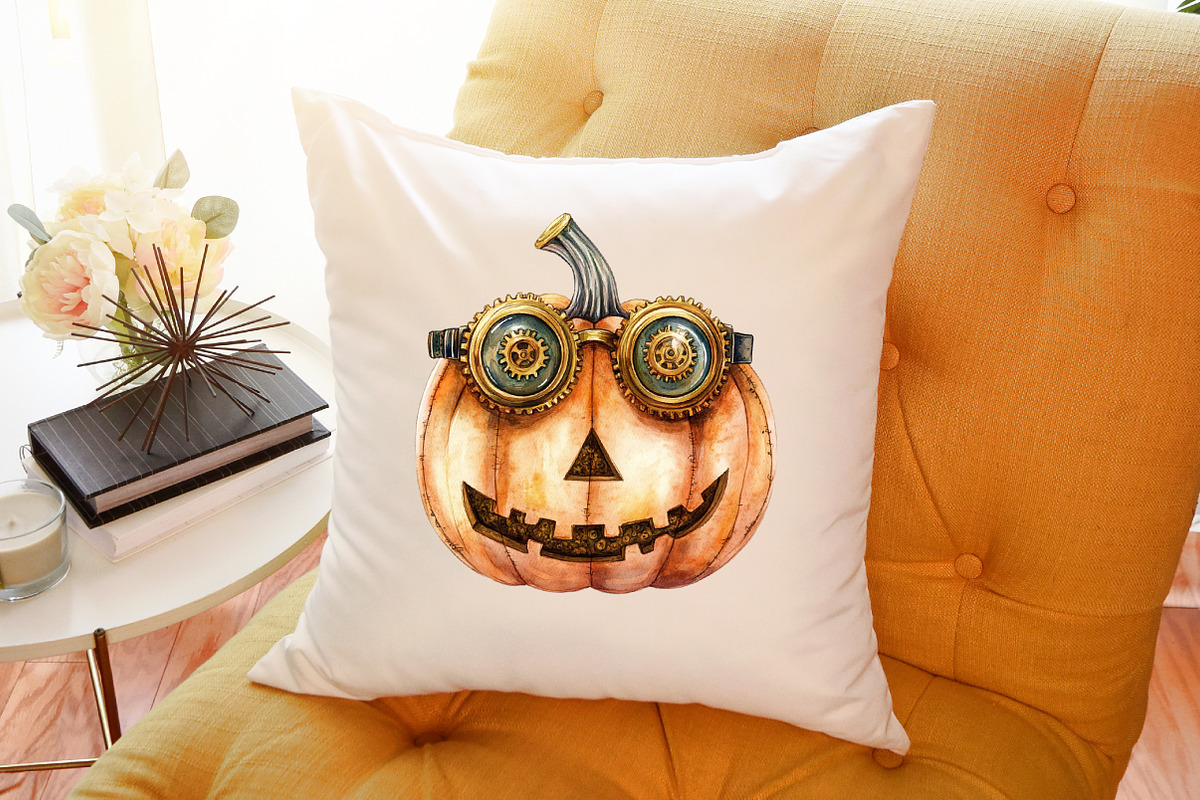 Watercolor Steampunk Halloween Clipa, an Illustration by Sublimation Artist (Photo 6 of 6)