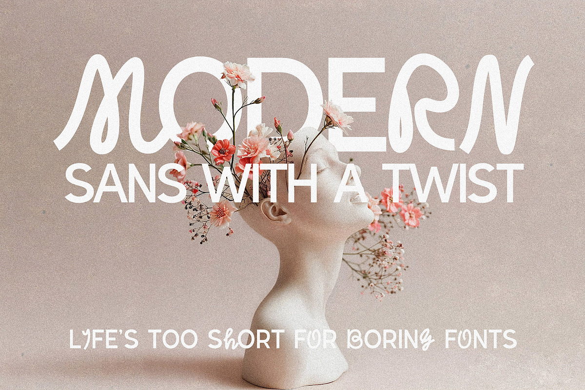 Hybrid Sans - Sans & Script Mix, a Sans Serif Font by AndrewPixelType (Photo 3 of 10)