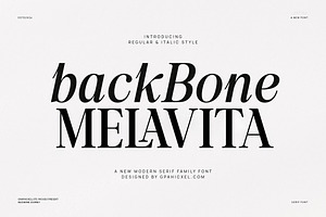 Back Bone Melavita Serif Family Font