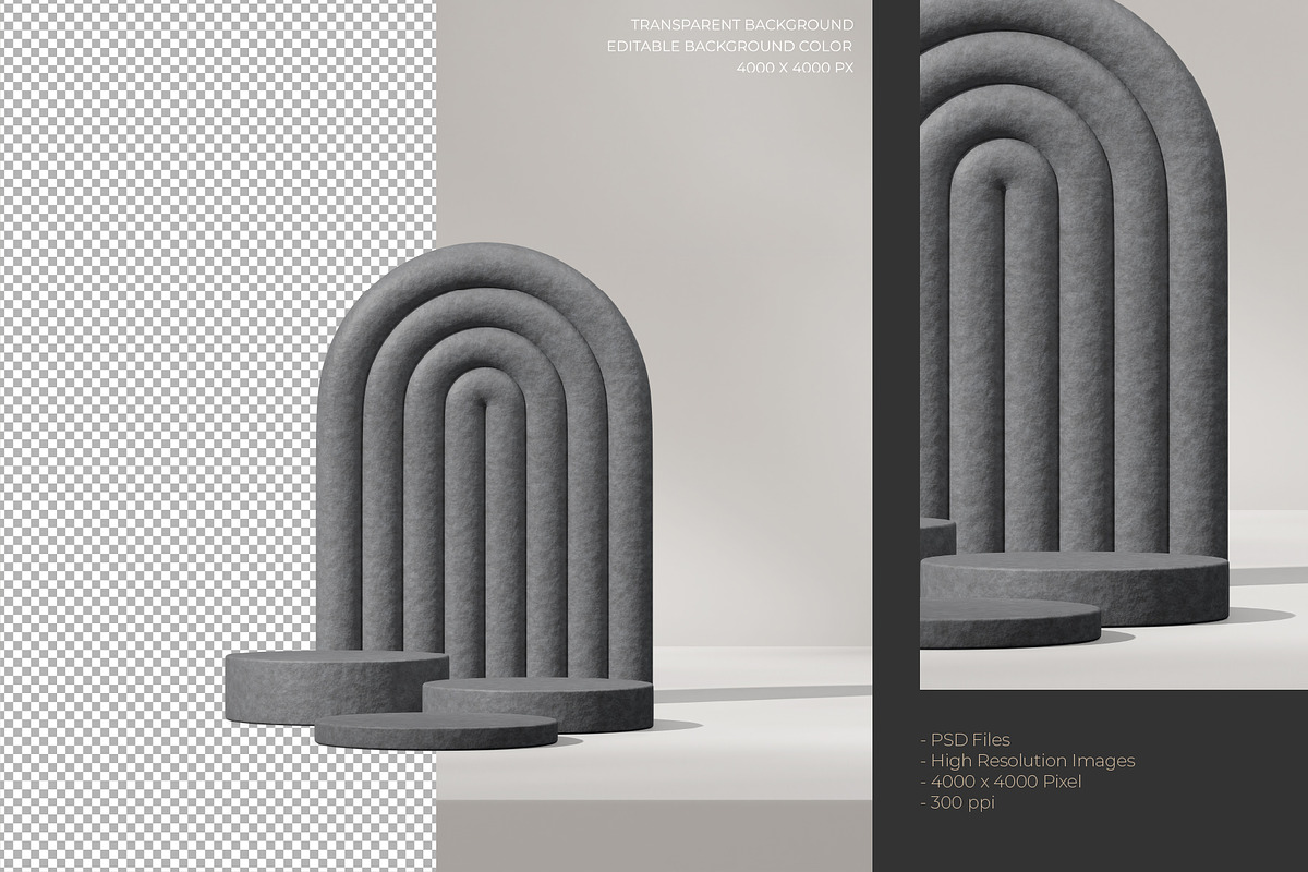 5 Podium with Transparent Background, a Background Graphic by faustudio (Photo 4 of 7)