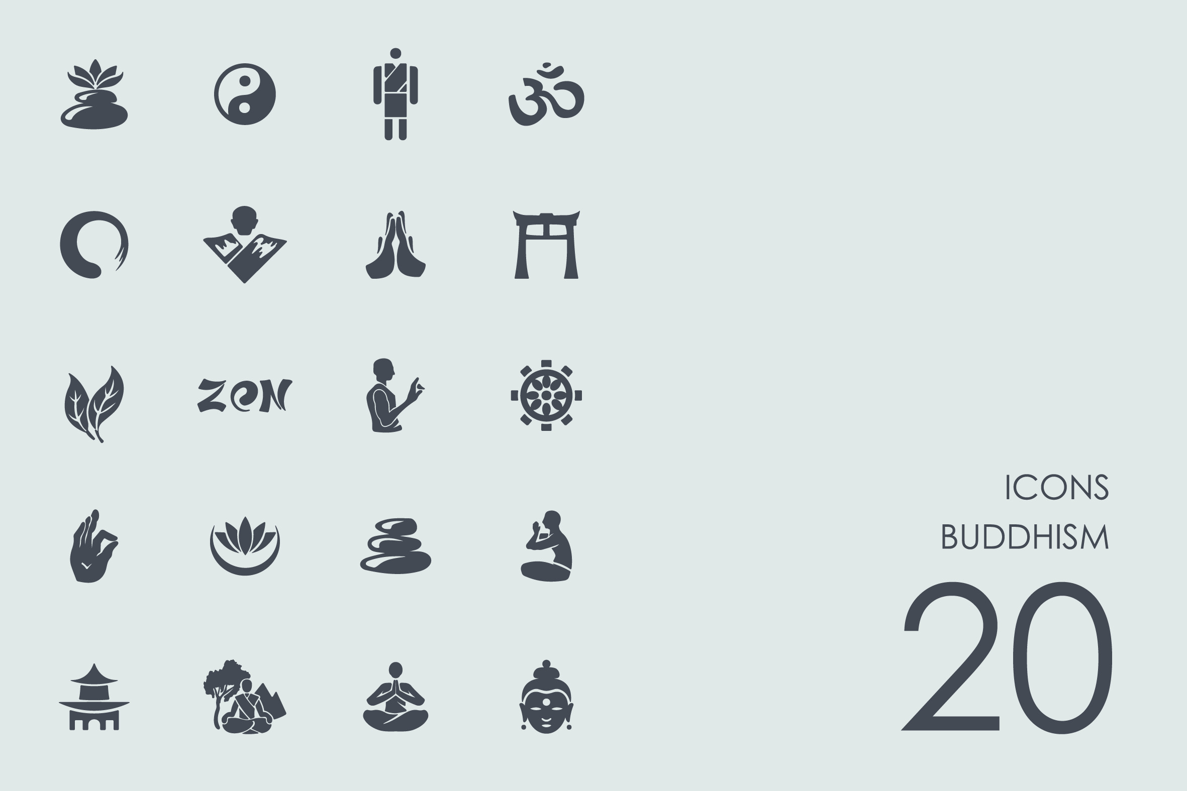 Buddhism icons, an Icon by Palau
