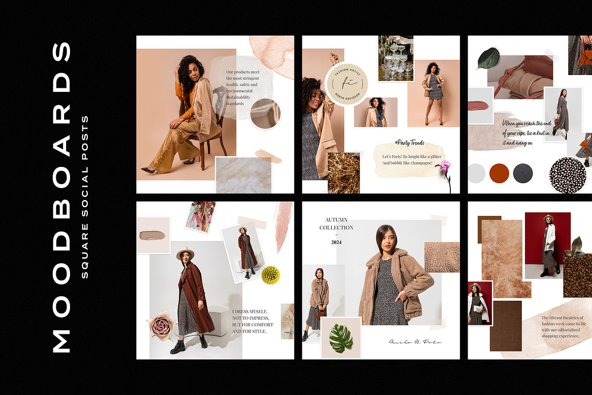 Elegant Instagram Post Templates, a Social Media Template by Design Squad (Photo 1 of 5)