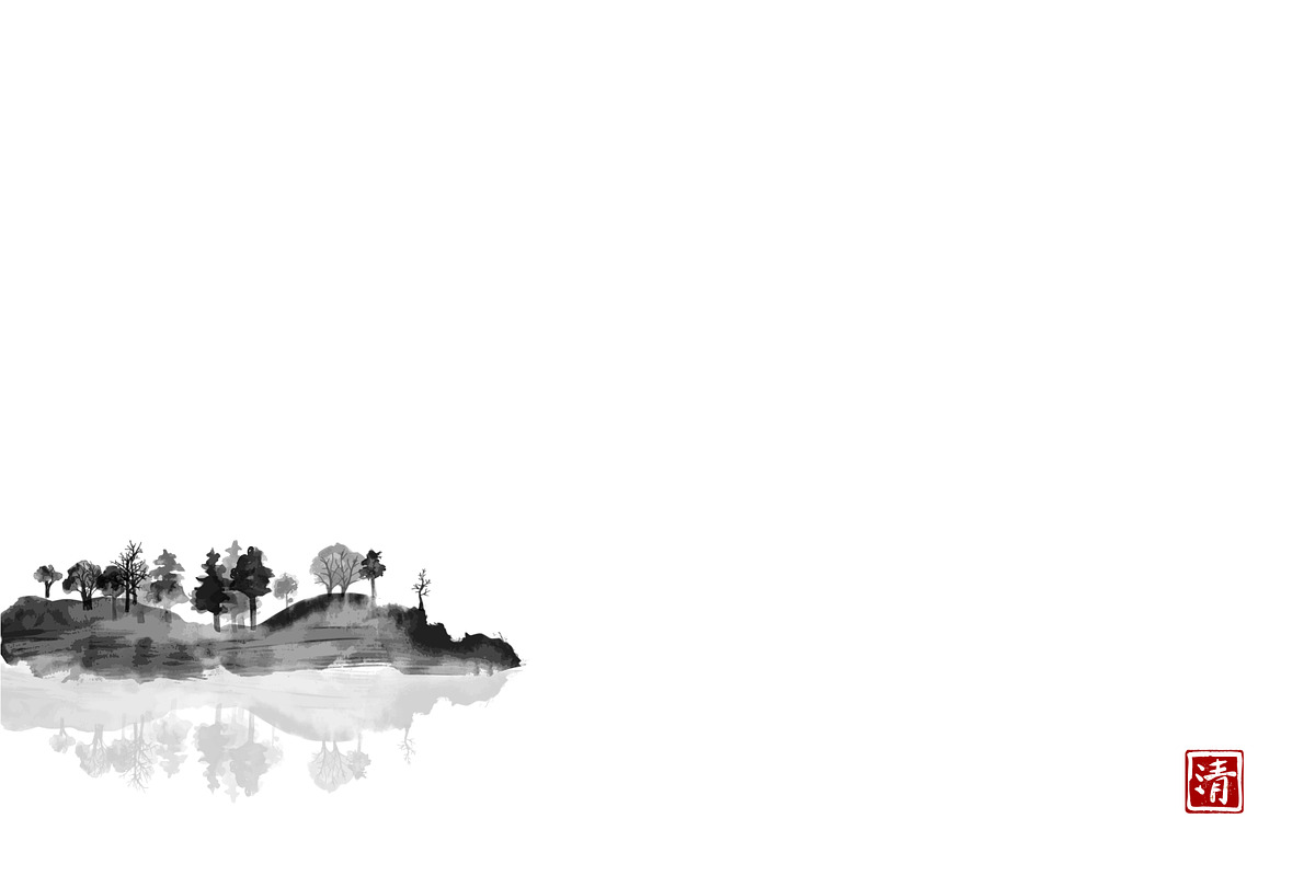 Sumi-e ink painting. Minimalism., an Illustration by Elina_Li (Photo 38 of 38)