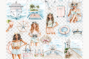 Cruise Clipart PNG | Travel Clip Art, a Person Illustration by GlamArtZhanna (Thumbnail 6 of 6)