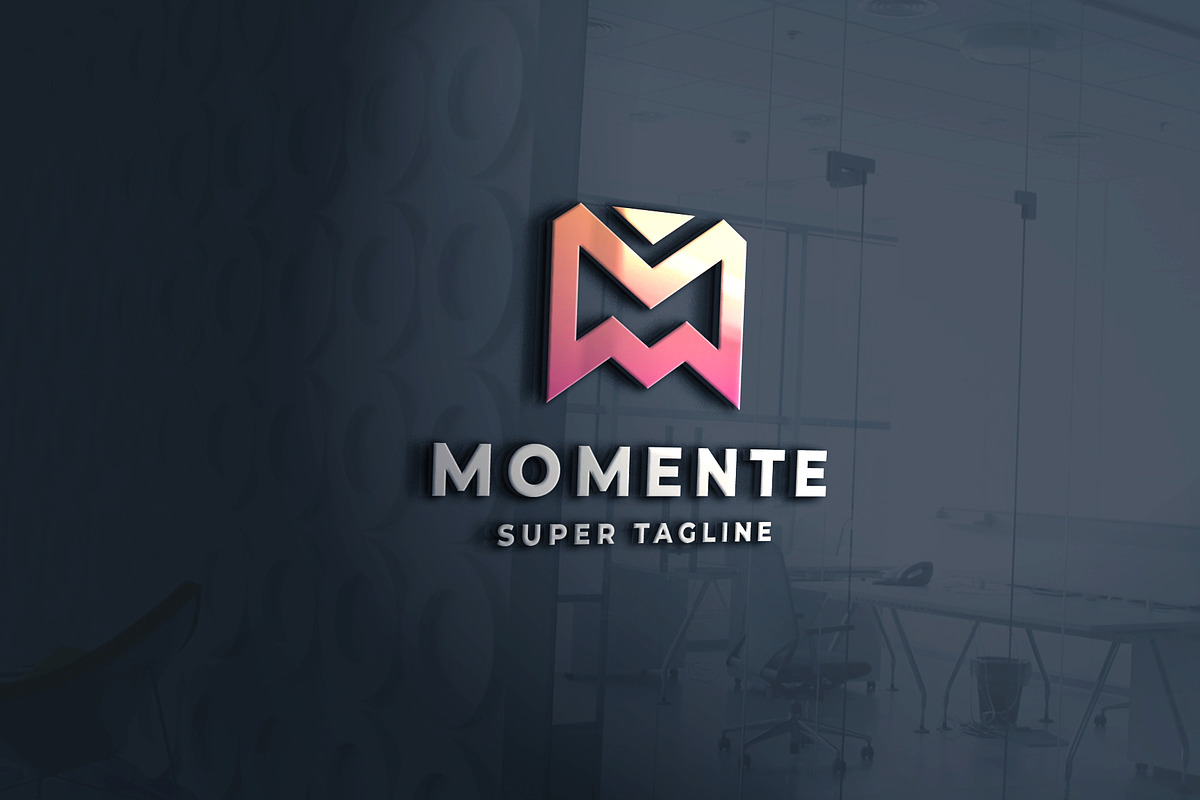 Momente Geometric Letter M Logo, a Branding & Logo Template by Design_Planet (Photo 2 of 2)