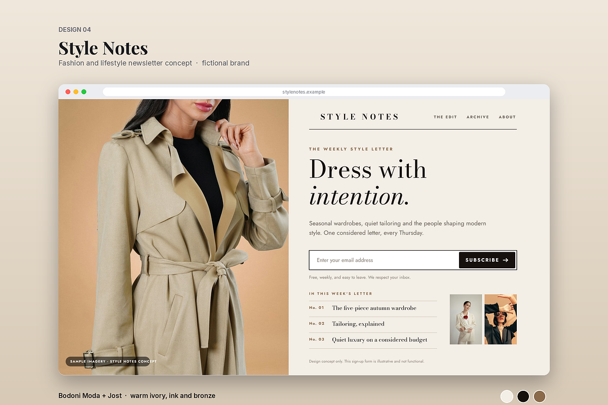 Newsletter Landing Page Collection, a Presentation Template by novexora (Photo 3 of 5)