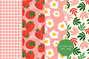 Strawberry. 12 seamless patterns, a Pattern Graphic by Nadia Grapes (Thumbnail 5 of 6)