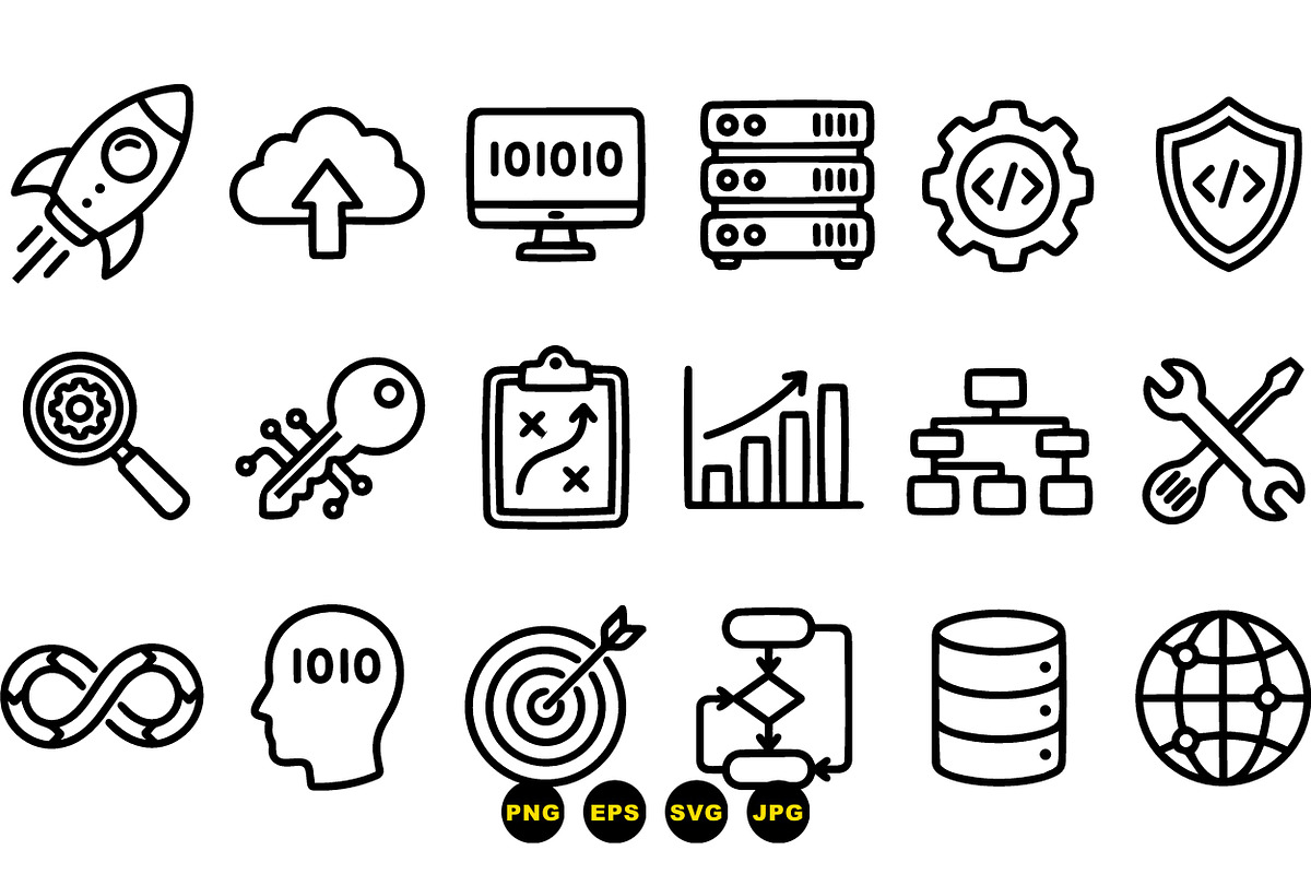 Tech Strategy Icon Set, an Illustration by designvectx (Photo 3 of 3)