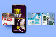 5 Social Media travel Templates, a Social Media Template by graphic bakers (Thumbnail 5 of 10)
