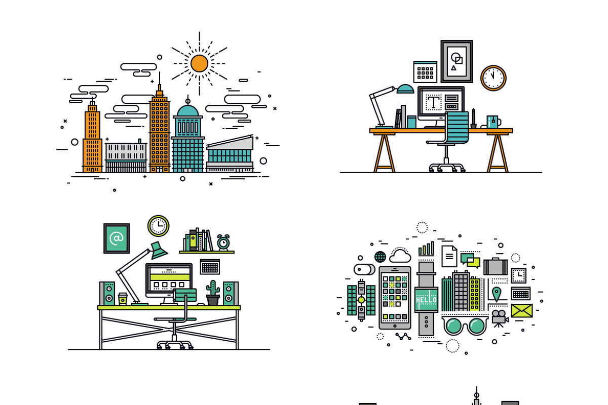 Thinline Illustrations Collection, a Finance Illustration by Anatolii Babii (Photo 2 of 4)