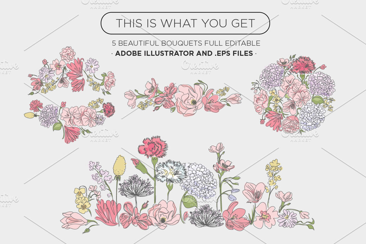 Floral Vectors, an Illustration by tomodachi studio (Photo 2 of 5)