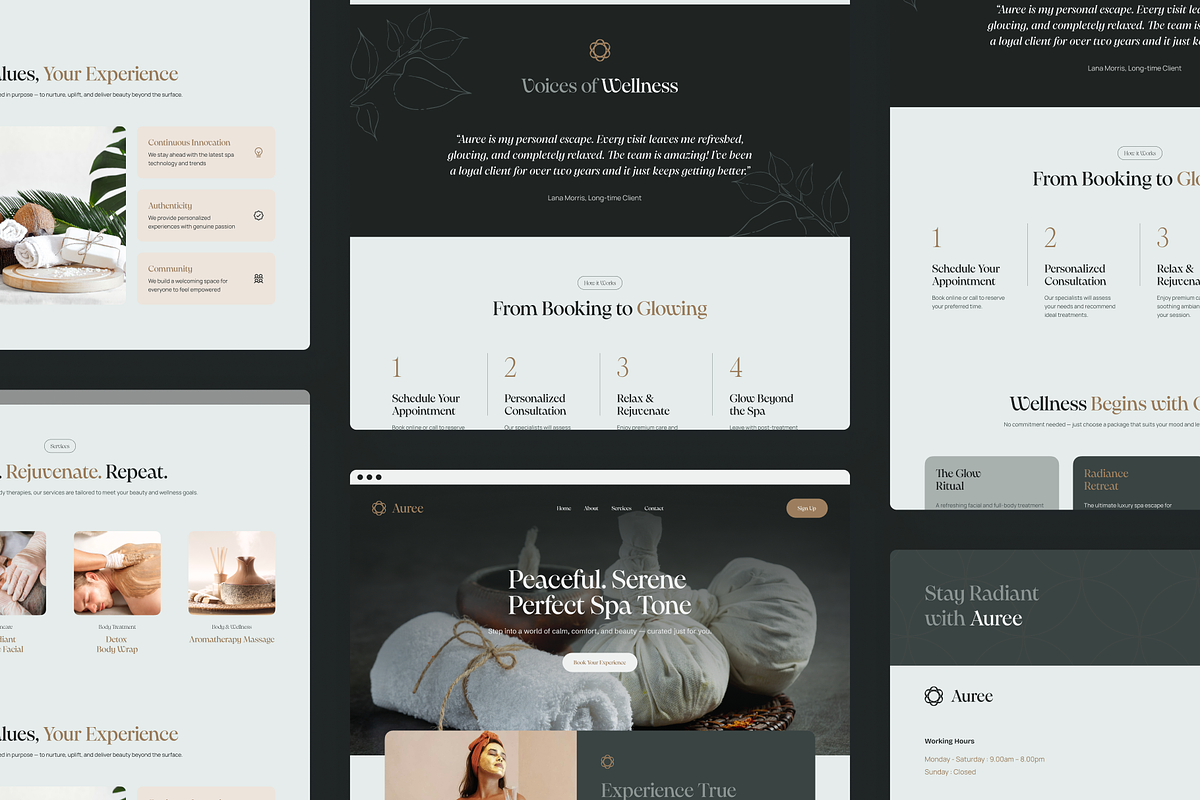 Auree -  Spa Website UI Kit, an UI Kit Template by MUIs (Photo 4 of 5)