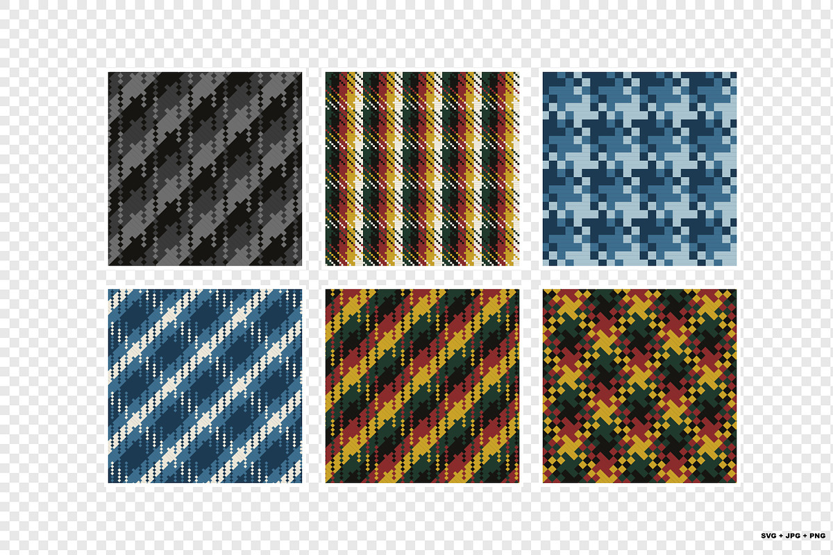 Houndstooth Seamless Pattern Bundle, a Pattern Graphic by Gfx Expert Team (Photo 3 of 3)