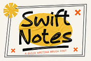 Swift Notes | Brush Font, a Handwritten Font by Lemonthe (Thumbnail 1 of 8)