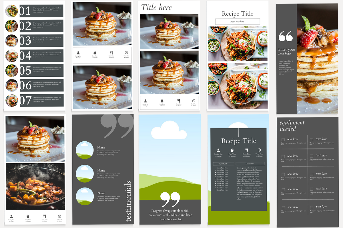 Recipe Book Template Bundle, a Templates & Theme by Marketing Templates Co. (Photo 11 of 18)