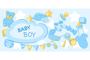 Baby Shower Greeting Card.