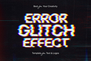 Error Glitch Text Effect, a Layer Style Add-On by Design Squad