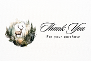 Mountain Scene Watercolor Clipart, a Wallpaper Graphic by New-School-Wave (Thumbnail 5 of 5)