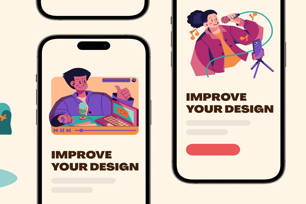 Retro Content Creator Activity, a Work Illustration by Lumina_ui_ux202 (Photo 2 of 8)