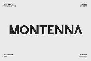Montenna Modern Sans, a Sans Serif Font by Artiveko