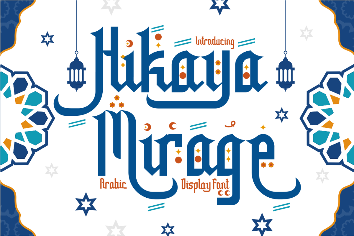Hikaya Mirage - Arabic Display Font, a Font by PutraCetol Studio (Photo 1 of 11)