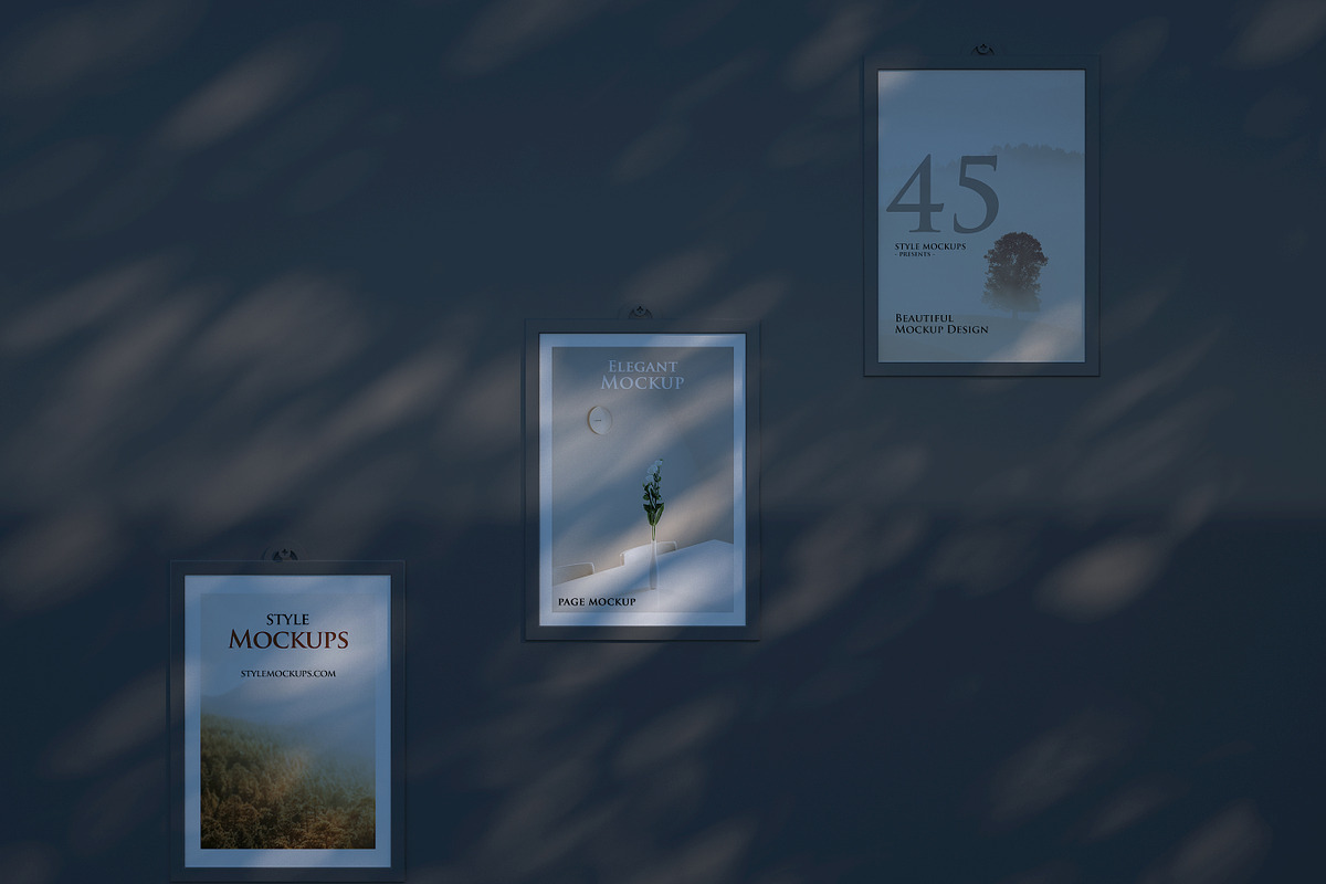 Set of Poster Frame Mockups, a Print Template by StyleMockups (Photo 5 of 11)