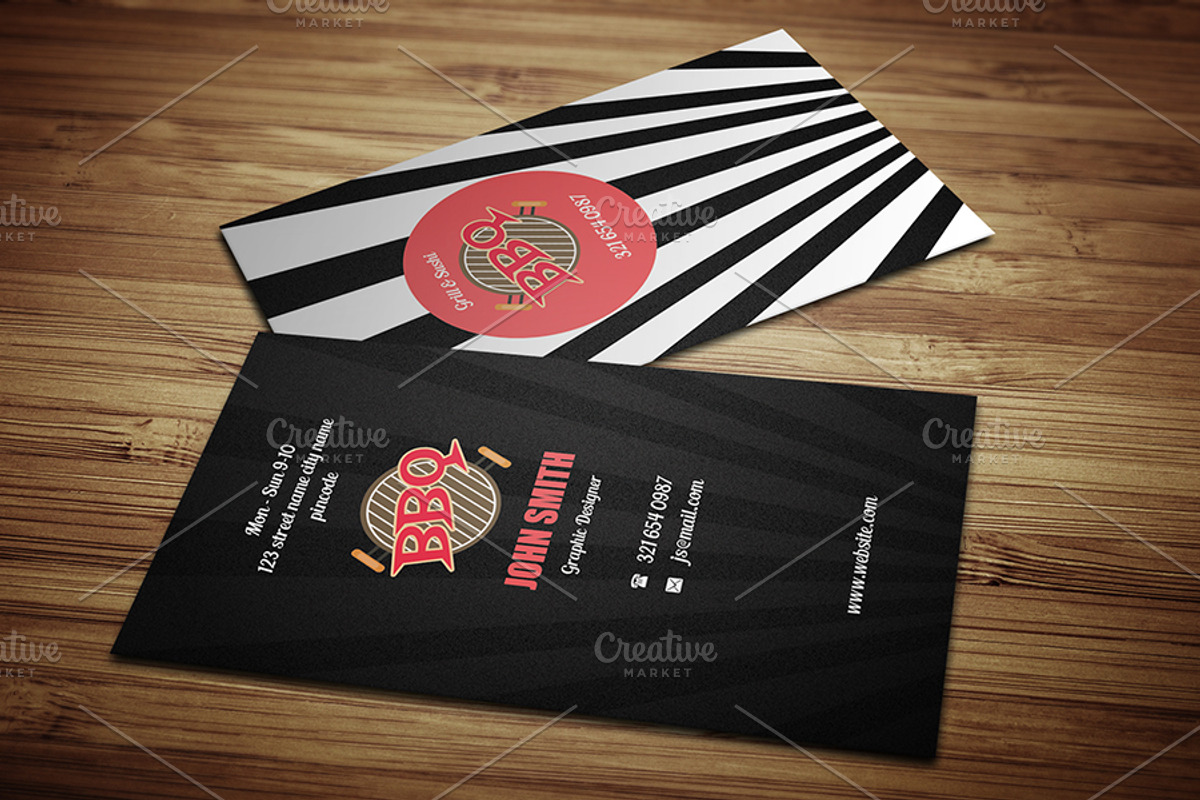 Creative BBQ Business Card, a Business Card Template by Awns Creators (Photo 3 of 4)