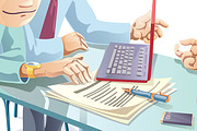 Negotiations, a Person Illustration by LEKS illustrations (Thumbnail 2 of 2)