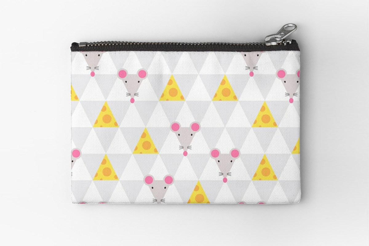Mouse and cheese seamless pattern, a Pattern Graphic by Evgeniya Dzhumm (Photo 3 of 3)